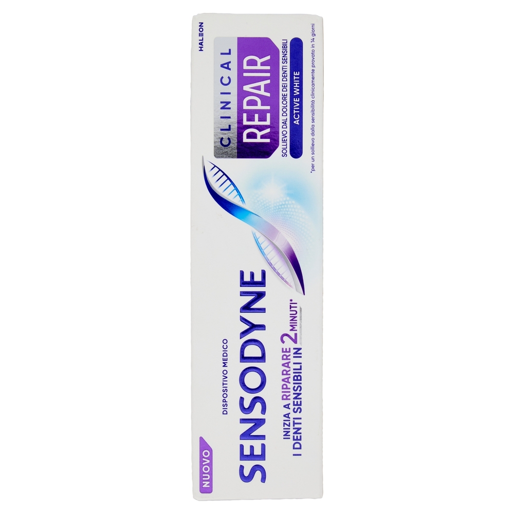 Sensodyne Clinical Repair Active White,inizia a riparare i Denti Sensibili in 2 min*,Sbiancante,75ml